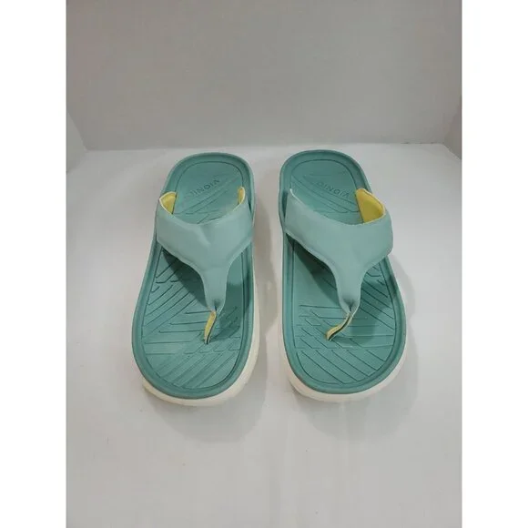 Vionic Restore Recovery Flip Flop Sandal Size Womens 12 - Mens 10.5 Blue White - Picture 3 of 9